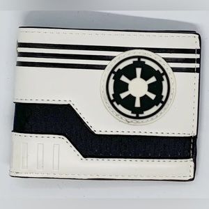NEW! Disney Star Wars Imperial Crest Bi Fold Wallet - Black + White